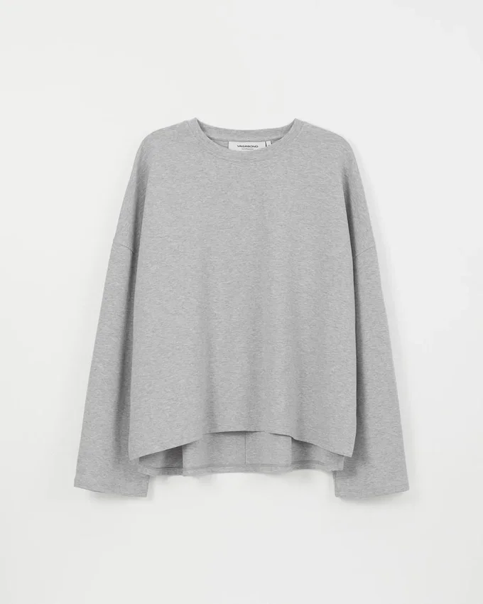 Camiseta de manga larga de corte recto W